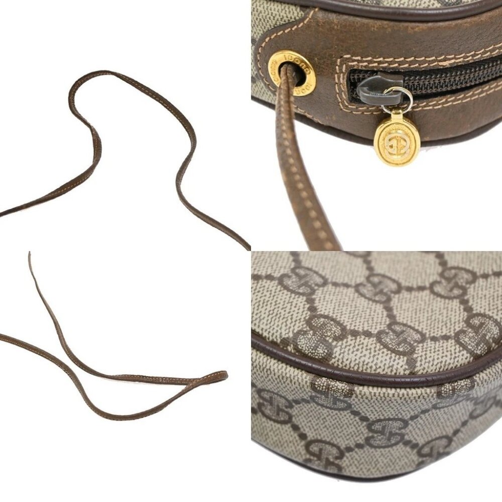 GUCCI GG Pattern Sherry Line Mini Shoulder Bag PVC Leather Beige Brown - Picture 8 of 14